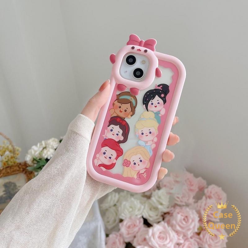 Soft Case Desain Princess Disney 3D Untuk iPhone 7 8 14 Plus 6 6S Plus XR 11 13 12 14 Pro MAX X XS MAX SE