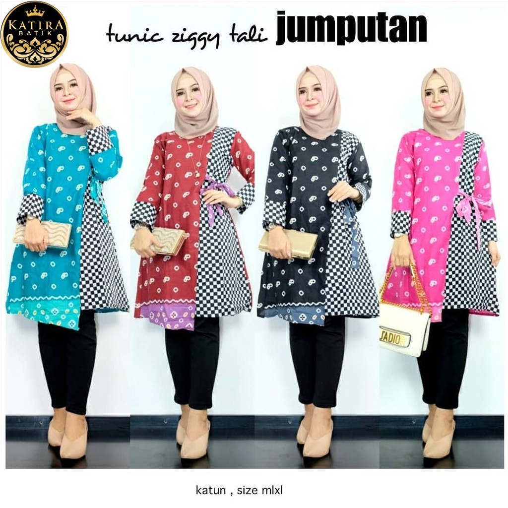 TUNIC ZIGGY TALI JUMPUTAN TUNIC BATIK CANTIK TUNIK BATIK KEREN SERAGAM BATIK KERJA BATIK WANITA