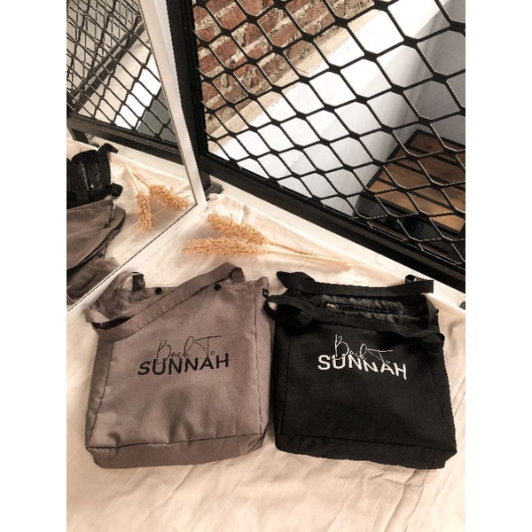 Back To Sunnah | Lana Bag | Totebag Katun Drill(Twill) | Totebag Kajian | Totebag Dakwah