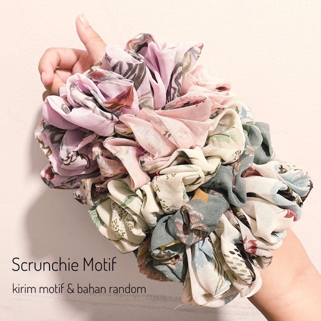 SCRUNCHIE - CEPOL - IKAT RAMBU POLOS DAN MOTIF