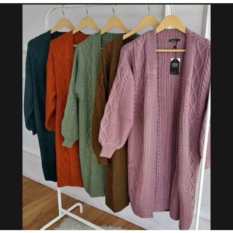 LONG KARDIGAN OUTER PANJANG /RAJUT WANITA LENGAN PANJANG