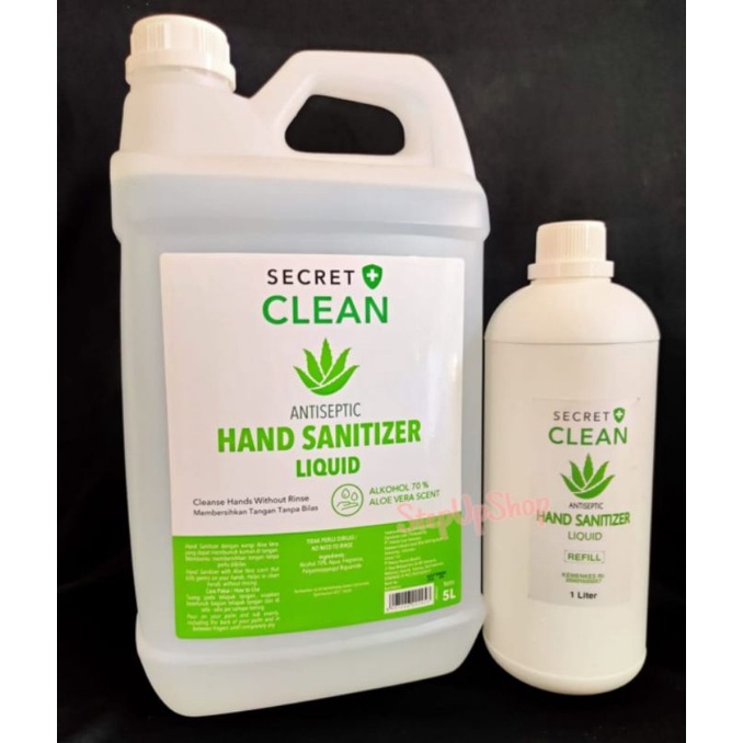 Secret Clean Hand Sanitizer REFILL 1000 ml (REPACK) include extra dus&amp;buble warp