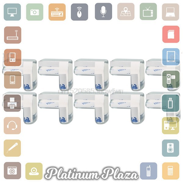 Silicone Bumper Pengaman Siku Sudut Meja 10 PCS - Transparent`EG6MUL-