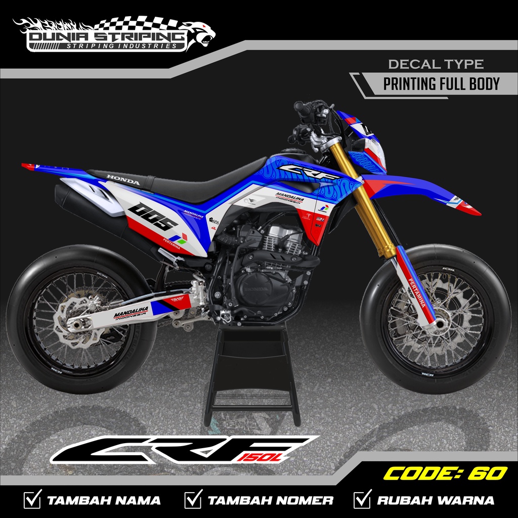 Decal CRF 150L Livery Mandalika Full Body