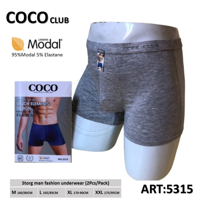 Celana Boxer Pria COCO CC 5315 ISI-2 Pcs/Pack