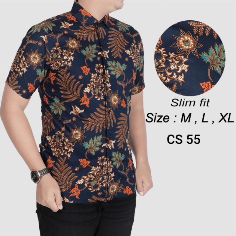 KEMEJA BATIK PRIA SLIM FIT COLINDION BEST SELLER CBS759