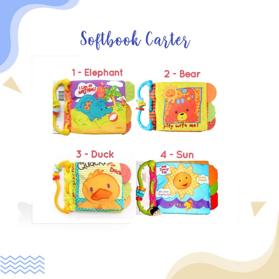 Soft Book Teether - Buku Kain Mainan Edukasi Bayi - Buku Bantal Bayi