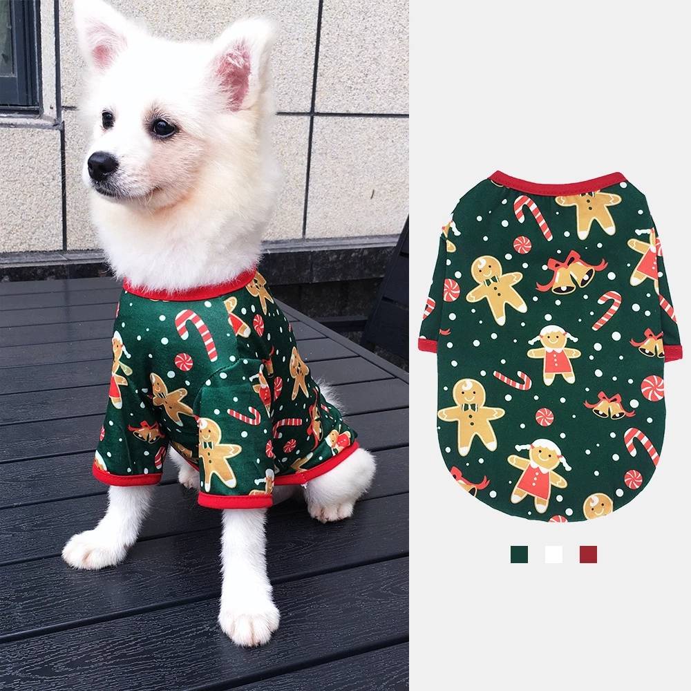 Sweater Pullover Tema Natal Untuk Anjing / Kucing