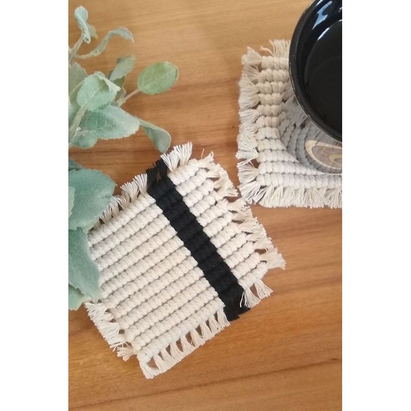 READY STOK) macrame coaster/ Alas gelas dan vas