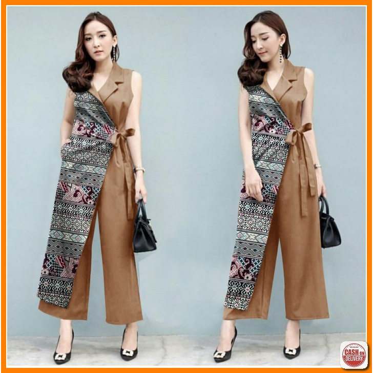 Gisella Jumpsuit Baju Jumpsuit Wanita Terbaru 2021 Jumpsuit Remaj MI374  Madika Brown [ 0116] Ubq