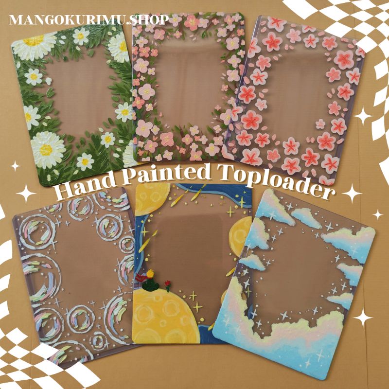 HAND PAINTED TOPLOADER CARD HOLDER DECO PHOTOCARD / PC KPOP ANIME [READY / CUSTOM]