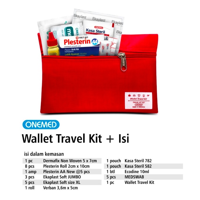 Wallet Travel Kit + Isi OneMed P3K Onemed