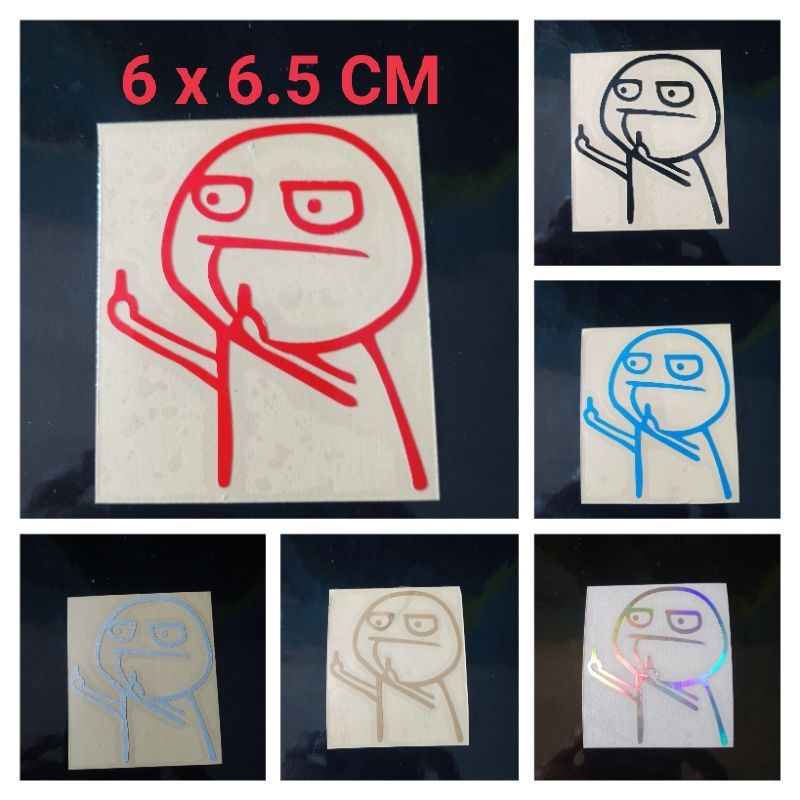 STIKER CUTTING MIDDLE FINGER MEME FUCEK TERMURAH