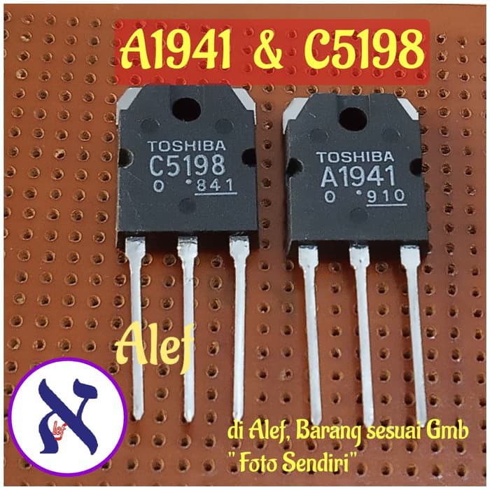 transistor A1941 dan C5198 satu set A 1941 dan C 5198 Toshiba
