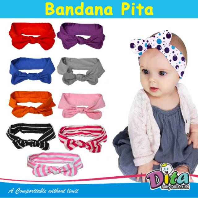 BANDANA PITA AKSESORIES KEPALA BAYI HEADBAND BAYI BANDANA BONDU BAYI Bandana Bayi Moons Bondu Bandana Bayi headband baby