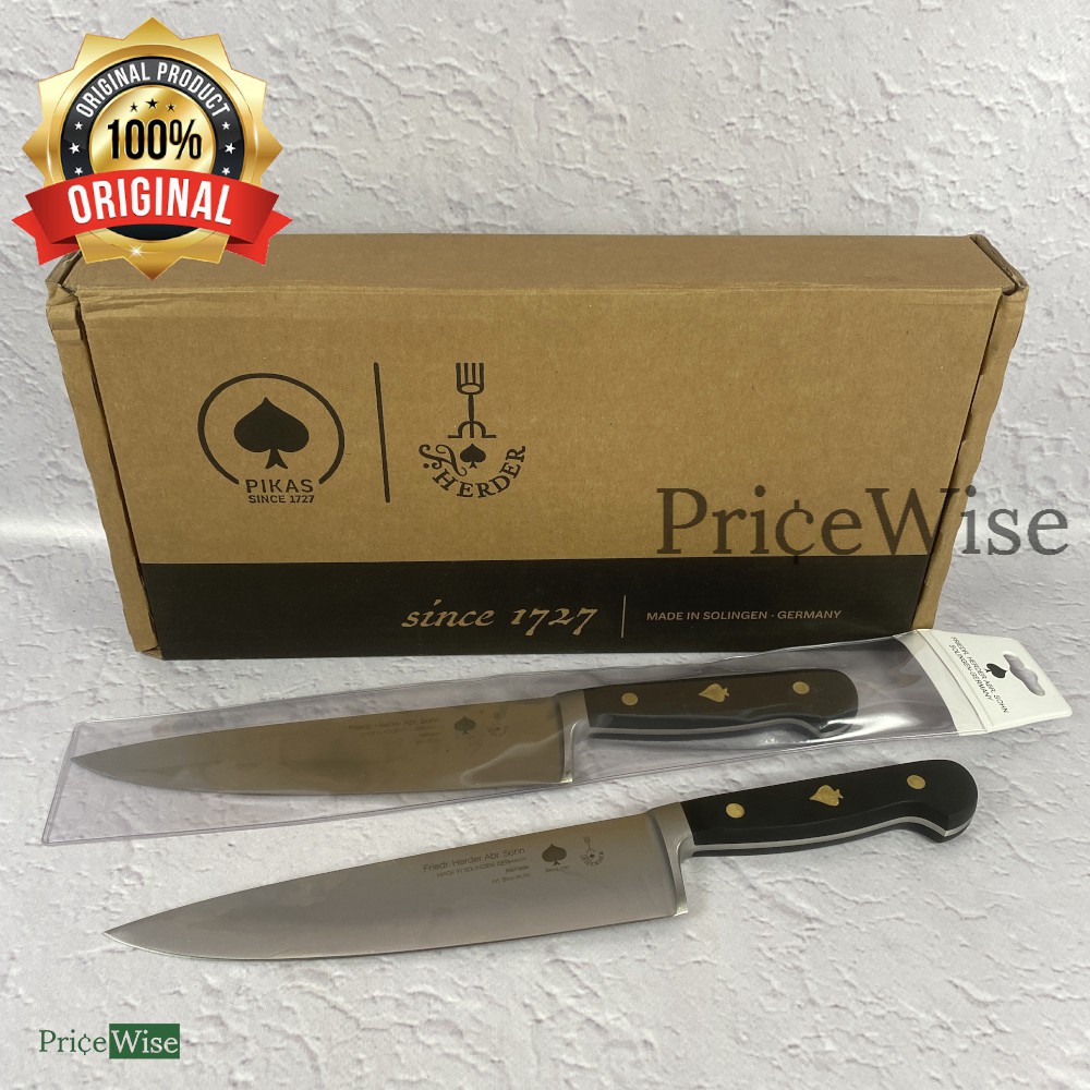 Pisau Garpu Chef 8" Asli Stainless Steel Premium Pisau Dapur Herder / Chef's Knife
