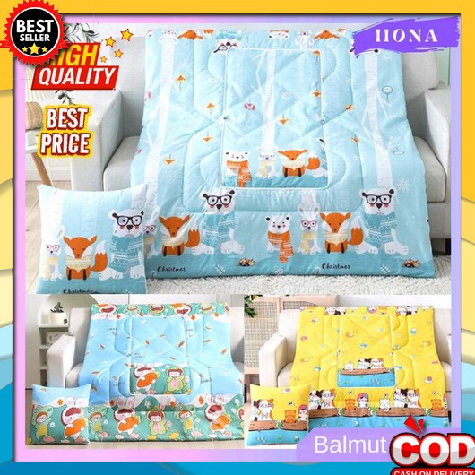 Selimut Murah Aesthetic Karakter Premium Tebal Dewasa Slimut Bulu 180X200 Polos Balmut IX76 Bantal S