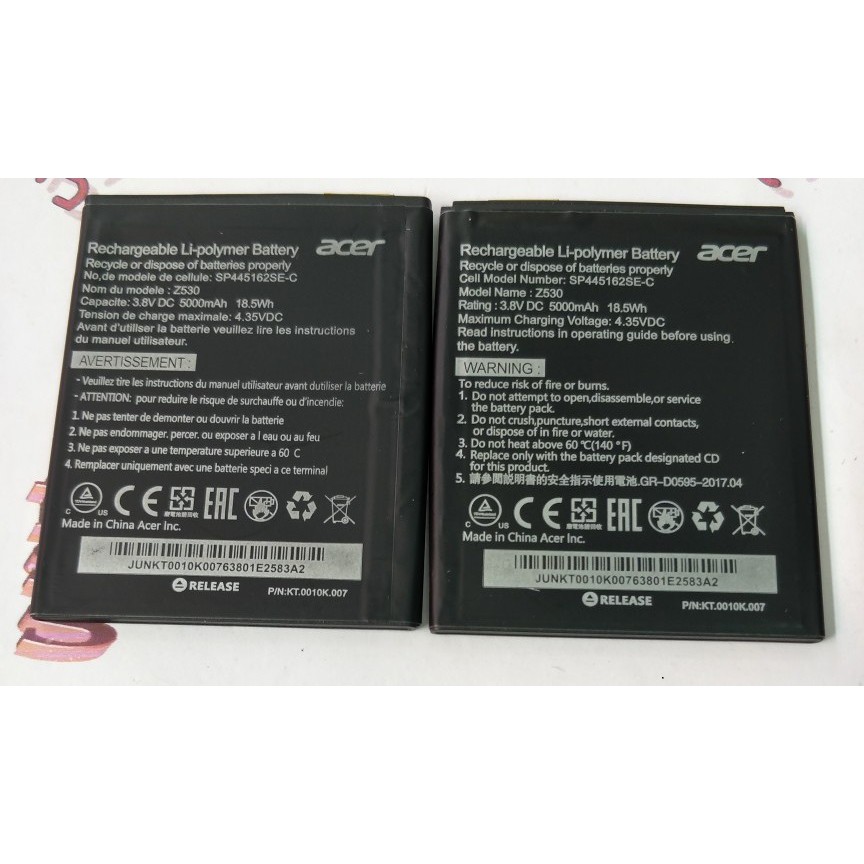 Battery Batre Baterai Acer LiQuid Z530 HD 376175PV BAT-E10 BATE10 BAT E10