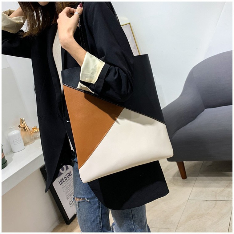 FLASH SALE 7.7 - [RESLETING] TOTEBAG TAIGA 32x35 CM KULIT SINTETIS IMPORT | TOTEBAG BESAR UNTUK WANITA KERJA/KULIAH | TOTEBAG DUA WARNA | TOTEBAG IMPORT | TOTEBAG PRIA/WANITA | TOTEBAG KULIT TEBAL | TOTEBAG COKLAT | TOTEBAG CREAM | TOTEBAG HITAM