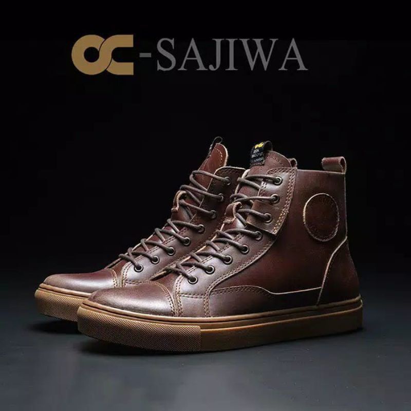 SEPATU KULIT BOOTS BEST SELRER/SEPATU KULIT TERBAIK OC-SAJIWA