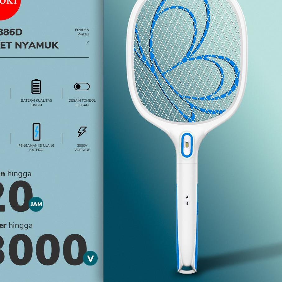 Update AOKI Raket nyamuk kabel ak 886D..