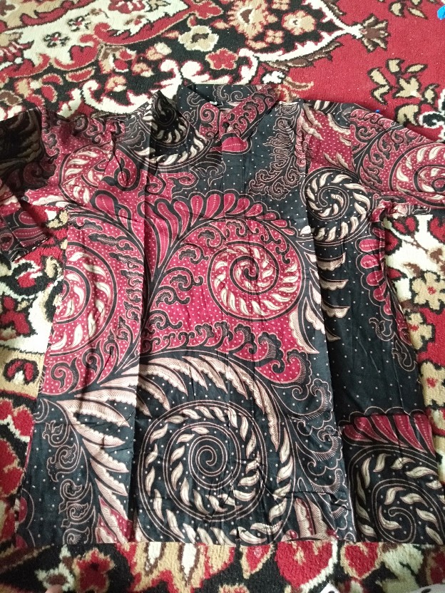 Kemeja Batik Pria Lengan Panjang Size M L Xl Xxl Bswart Batikhrb026 Kenongo Hem Panjang