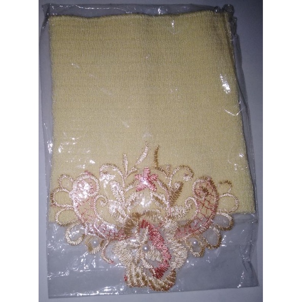 Inner Brukat / Bandana Brokat Rajut Gradasi Pengantin / Ciput Pesta Wisuda / Dalaman Hijab