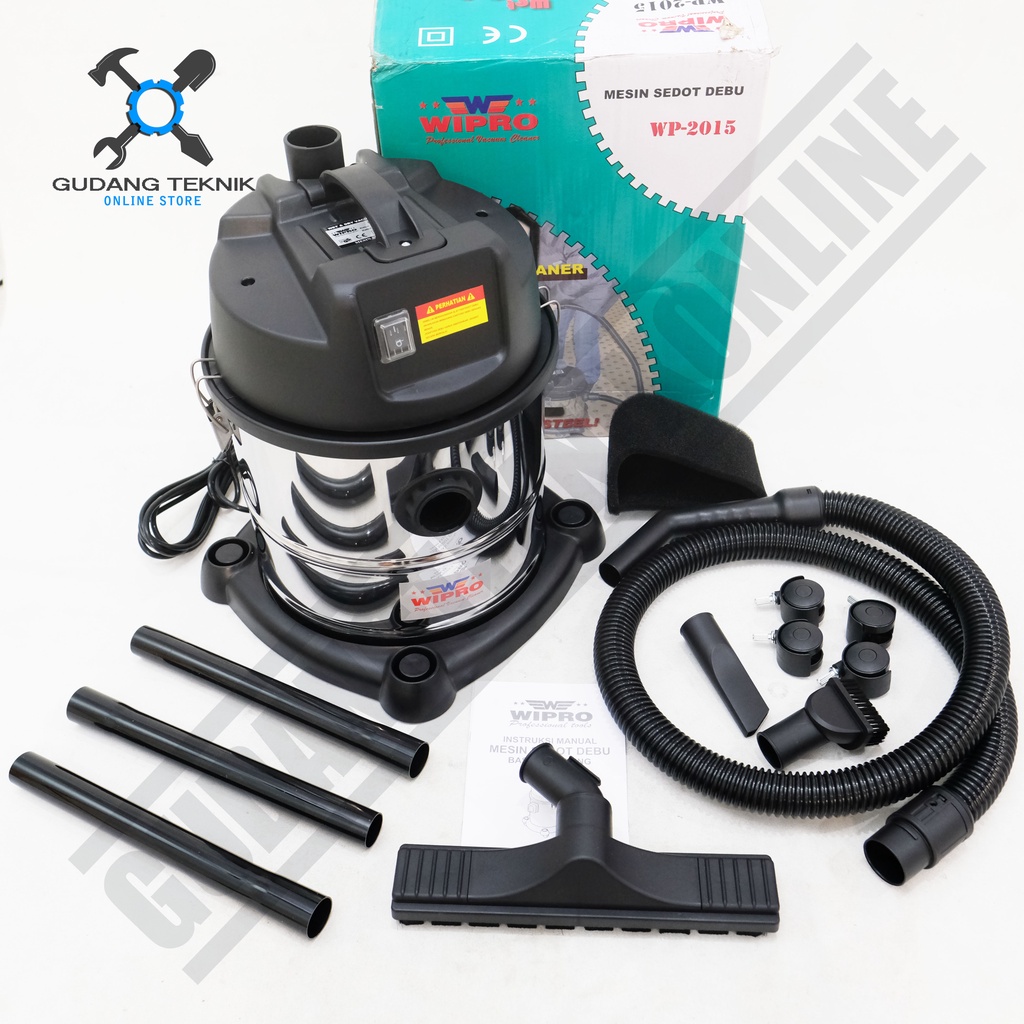 Vacuum Cleaner Wet &amp; Dry WIPRO 15L WP2015 / Mesin Penyedot Debu Basah &amp; Kering WIPRO WP 2015