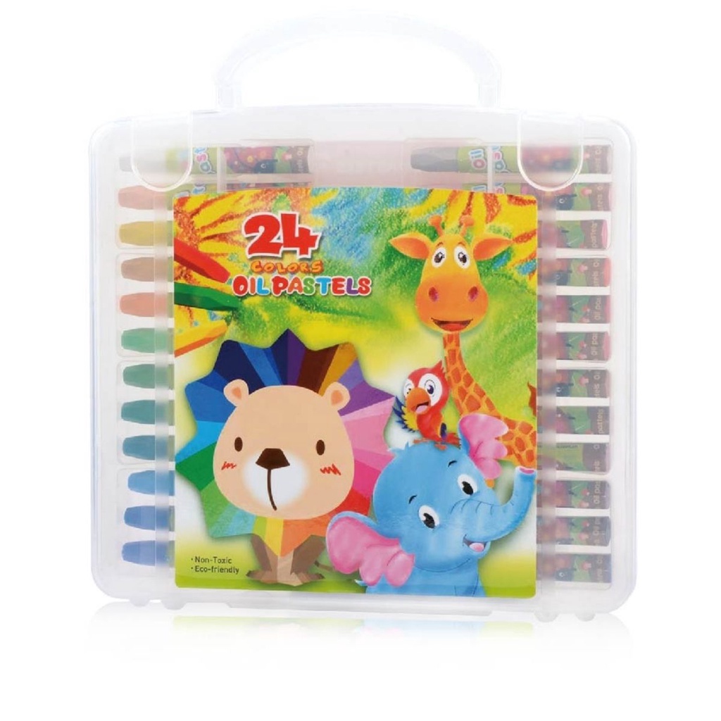 

STATIONERY HAUL- Krayon Oil Pastel 24 Warna Packging Box Plastik