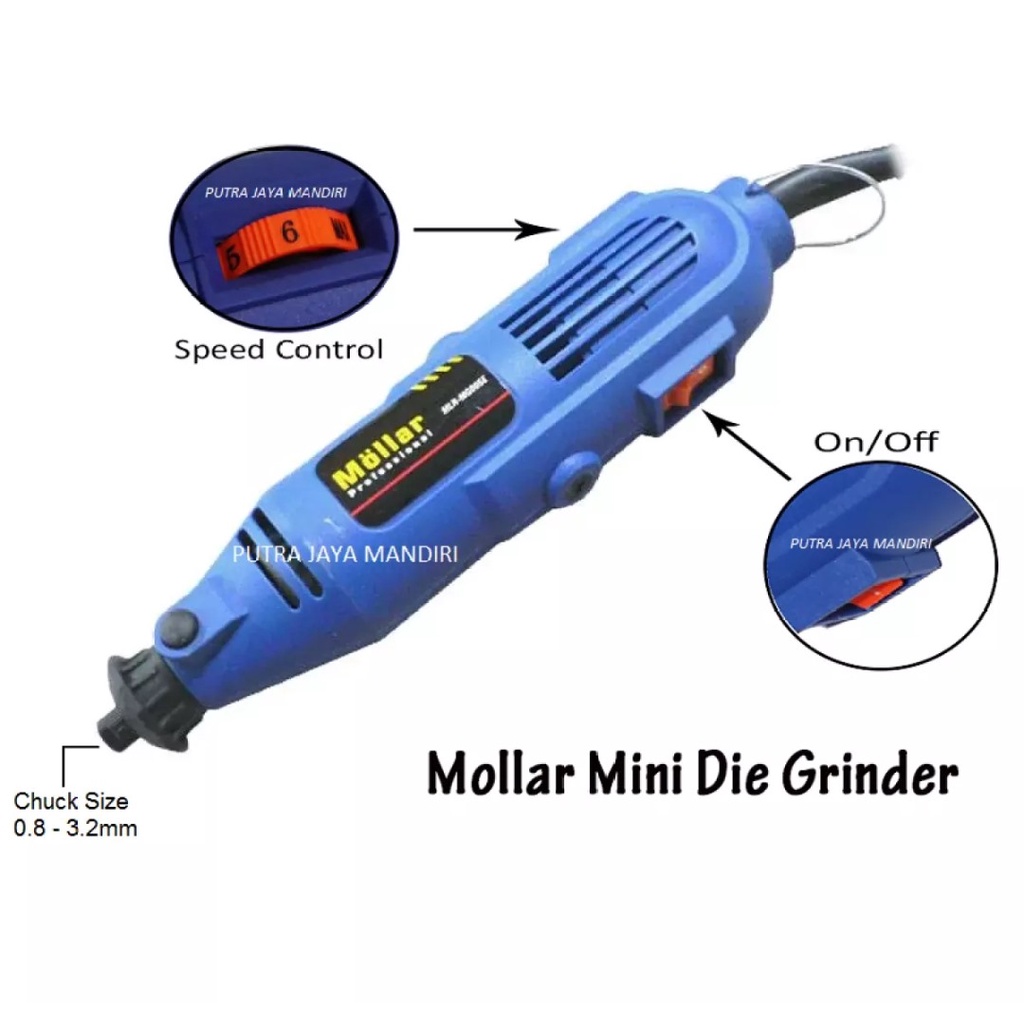 Mollar Mini Grinder Set 40 Pc Blister / Die Grinder Bor Tuner Listrik Blister 40 Pc / Mini Grinder Blister / Mini Gerinder Blister + Tuner