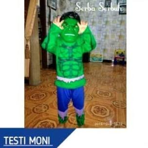 NEW PRODUK BAJU HULK ANAK KOSTUM DAN TOPENG BAJU KARAKTER ANAK BAJU SUPERHERO 256 