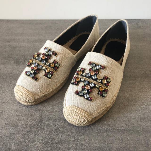SEPATU WANITA TB INES CANVAS FLAT SHOES EMBELLISHED ESPADRILLES