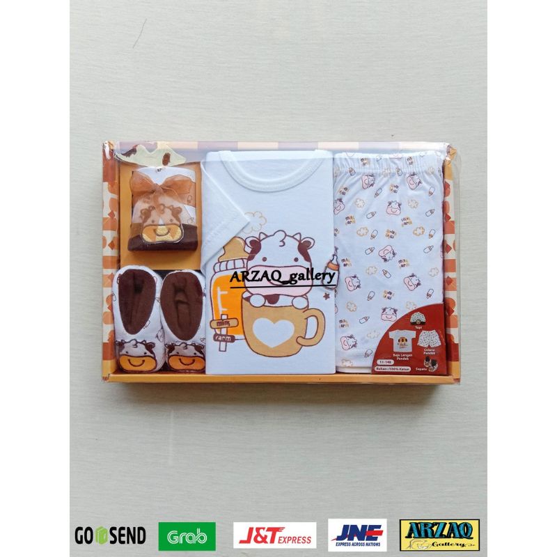 KIDDY-BABY SET KIDDY COKLAT/KADO BAYI LENGKAP/KADO PERLENGKAPAN BAYI/PAKAIAN BAYI SATU SET