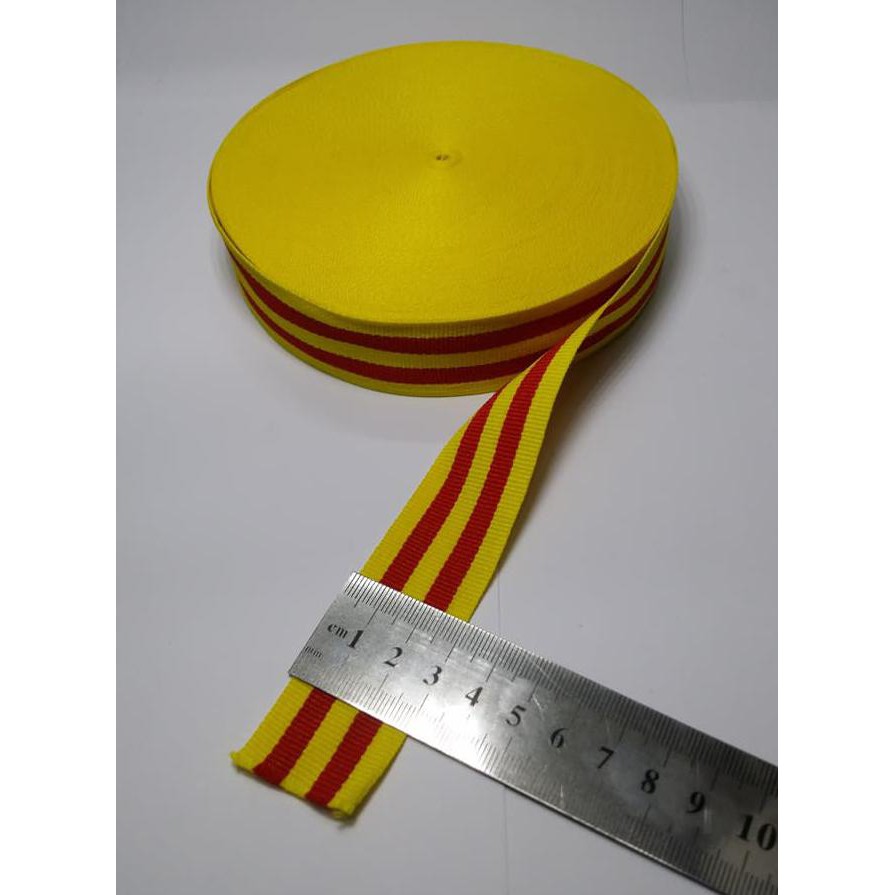 Pita Tali Medali Webbing Piala Trophy 5 Strip 3cm X 28yd B Per Roll Shopee Indonesia