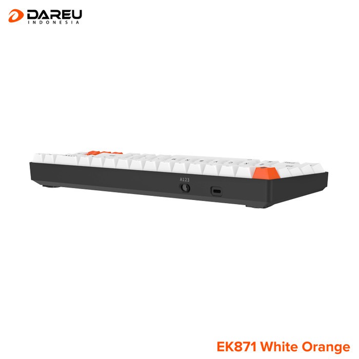 Dareu EK-871 White Orange Bluetooth Mechanical Gaming Keyboard