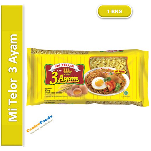 

Mie Telor | Cap 3 Ayam [ Harga Per BKS ]