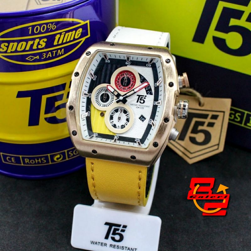 Jam Tangan T5 H 3877G Original / Jam tangan pria / Jam tangan analog / Jam tangan Chronograph / Jam 