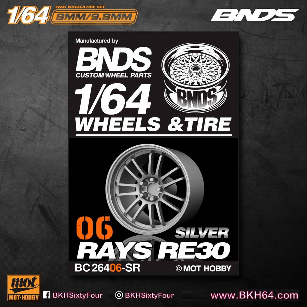 Ban Karet BNDS PRO Edt 6SR 9.8mm LONG AXLE SILVER VHTF