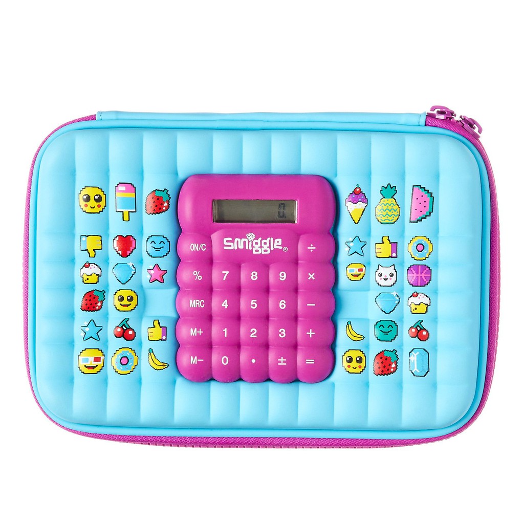 

Smiggle Work It Out Hardtop Pencil Case Blue