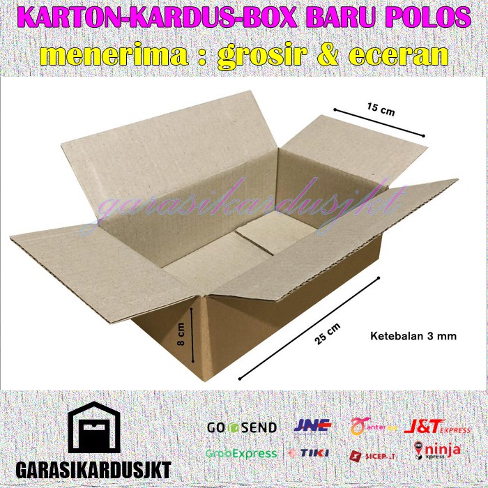 

KARDUS | BOX | KARTON PACKING ( 25 x 15 x 8 ) POLOS BARU