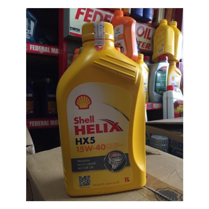 Oli Shell Helix HX5 15W-40 Api SN/CF Oli Shell Mobil HX5 Oli Shell XH5 Motor 1Liter Original