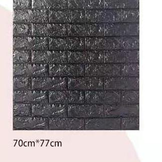 ❃ Wallpaper 3D Brickfoam Bata Hitam / Wallpaper 3D Motif Bata Hitam ☟