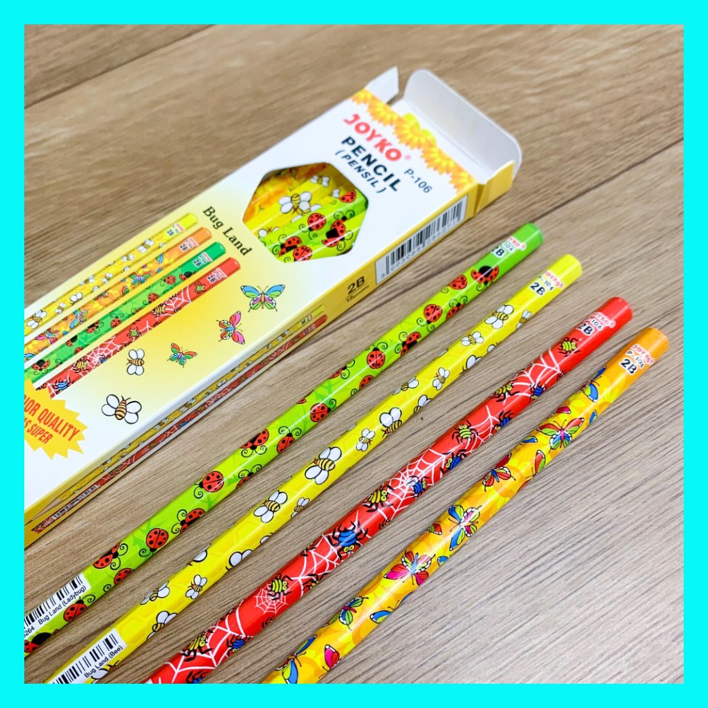 

Pensil Gambar Serangga Imut Pensil Standar 2B Bisa COD