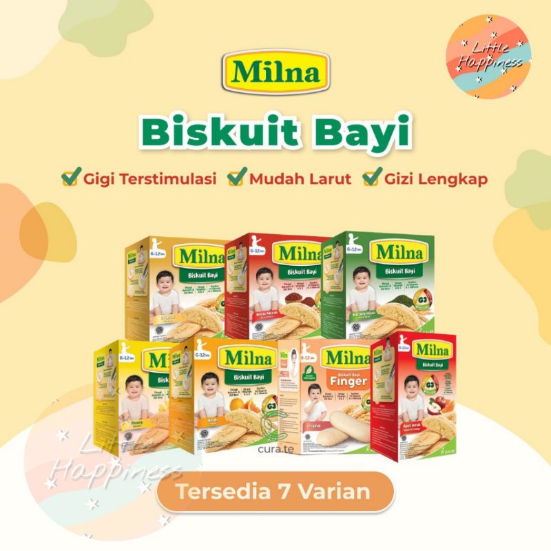 Milna biskuit bayi 6 bulan snack cemilan bubur finger