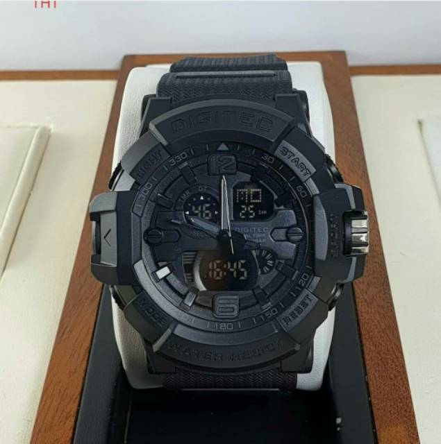 Jam Tangan Pria Digitec Original Dual Time Tahan Air