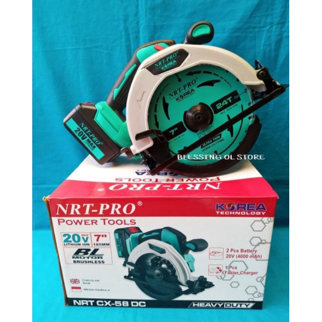 Mesin Cordless Circular Saw NRT-PRO CX 58 DC Circle Saw