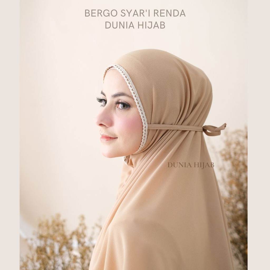 Jilbab instan/Bergo maryam jumbo Renda diamond dunia hijab-2