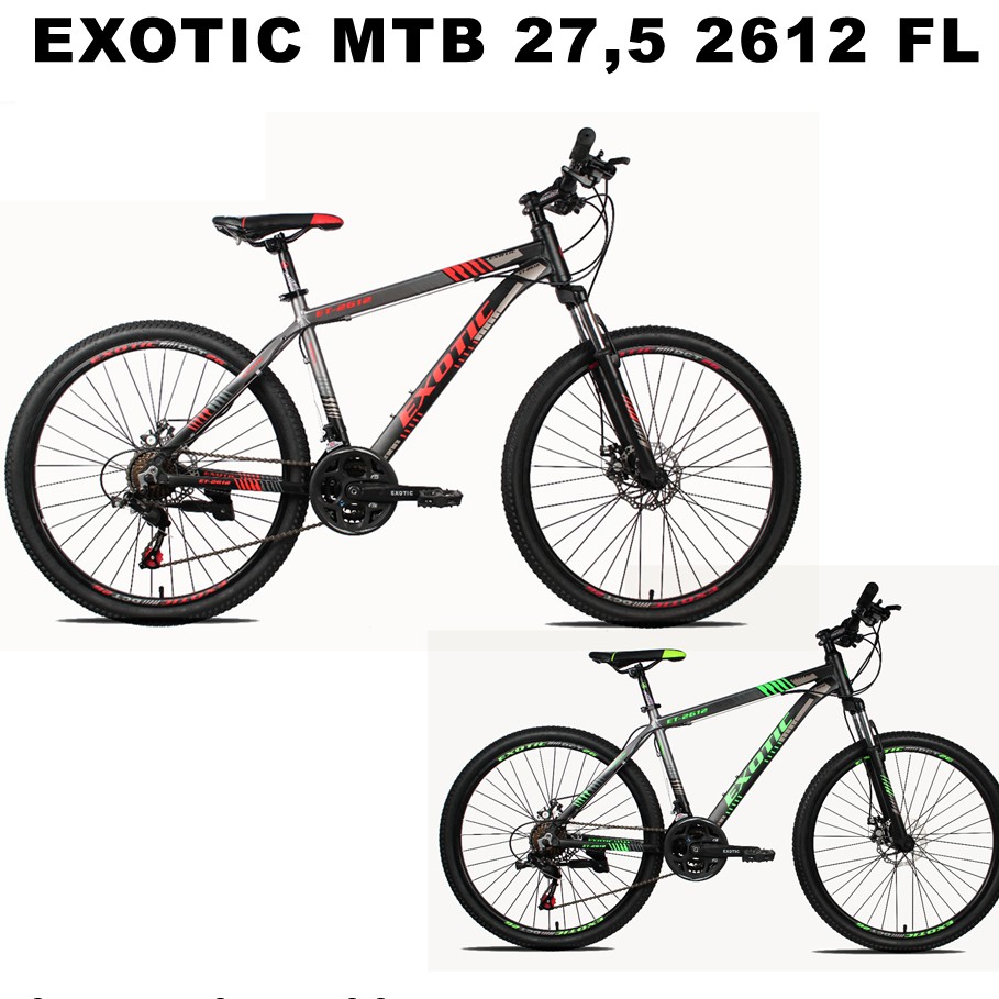 Sepeda MTB 27.5 inch Exotic ET-2612 FL Kunci Garpu