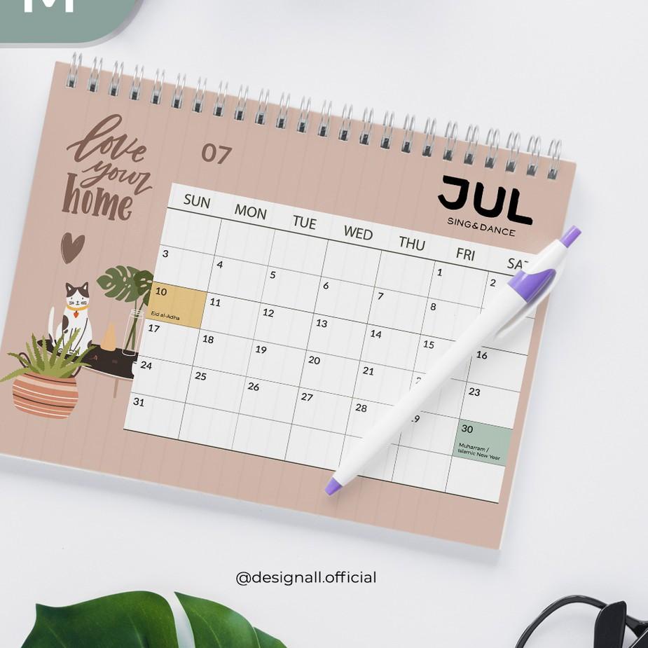 

[KODE PRODUK 87HPN4849] Designall Kalender Meja / Kalender Duduk Aesthetic Tahun 2022 / 2023 Spiral FM