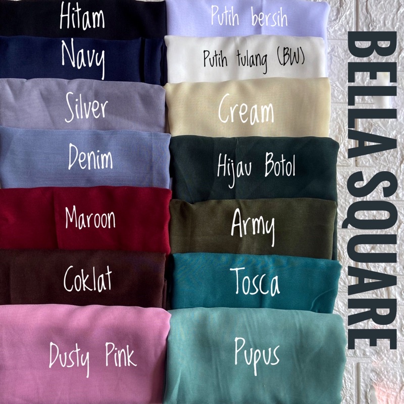 JILBAB SEGI EMPAT BELLA SQUARE POLYCOTTON/POTTON